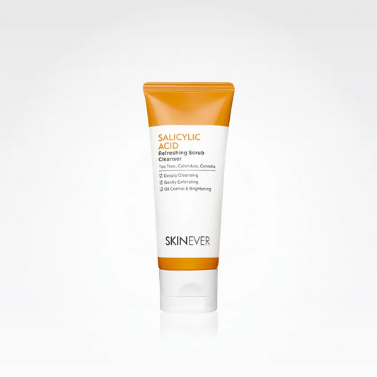 Skinever SALICYLIC ACID Refreshing Scrub Cleanser 75ml - Deep Cleansing Exfoliating Cleanser - ACNE TREATMENT