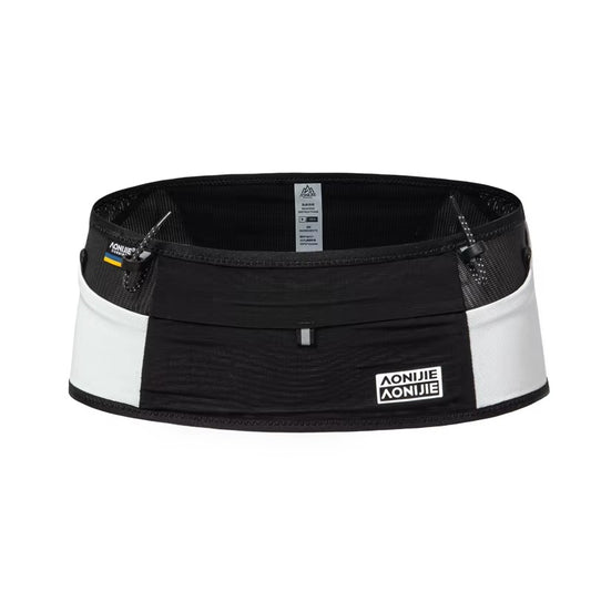 Aonijie W8121 Outdoor RUNNING WAIST BELT BAG - BLACK WHITE XL