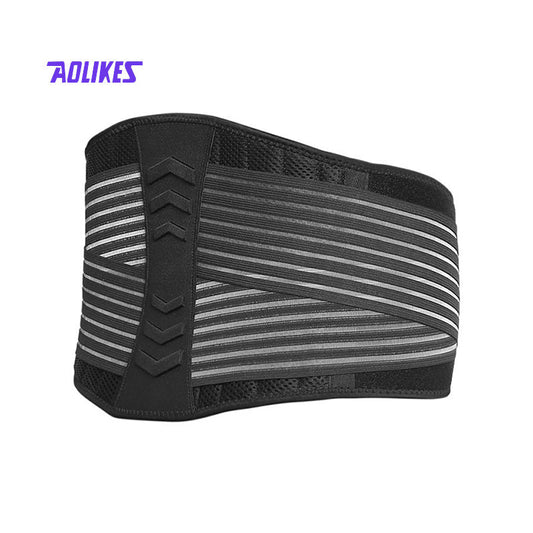 Aolikes 7998 Adjustable Lumbar Compression Support Straps - Black