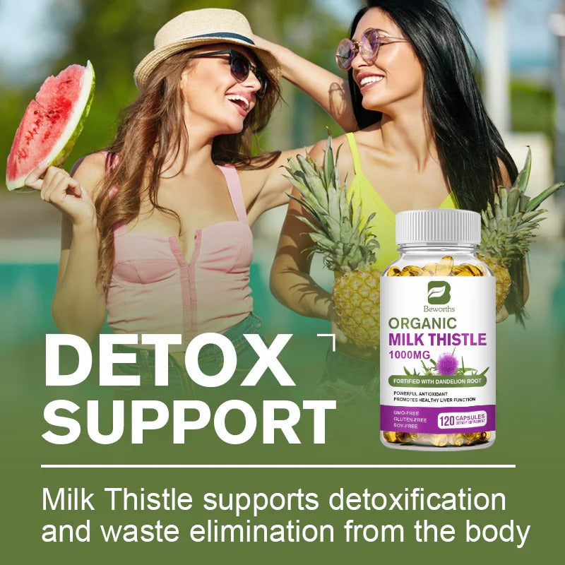 Beworths Milk Thistle Extract Capsules -Herbal Dietary Supplement 1000mg