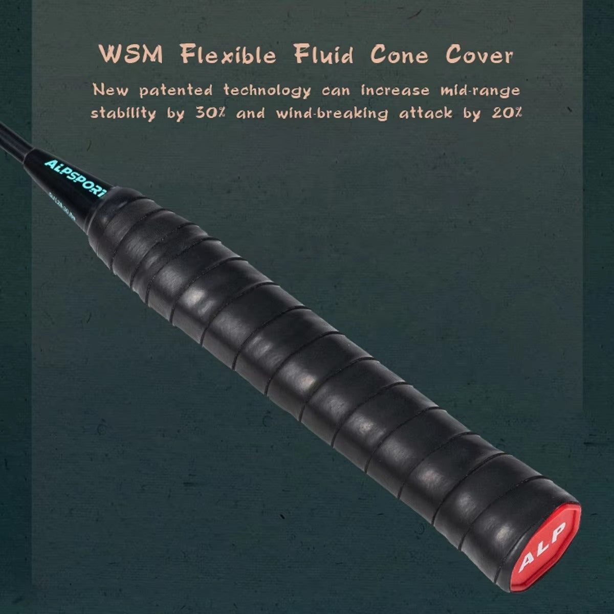 ALPSPORT XW 6U G4 Carbon Fiber Badminton Racket- Black