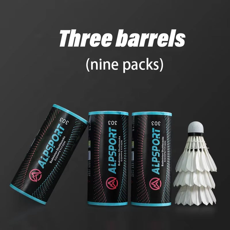 ALPSPORT 303 Goose Feather Badminton Shuttlecocks- 3pcs/Tube