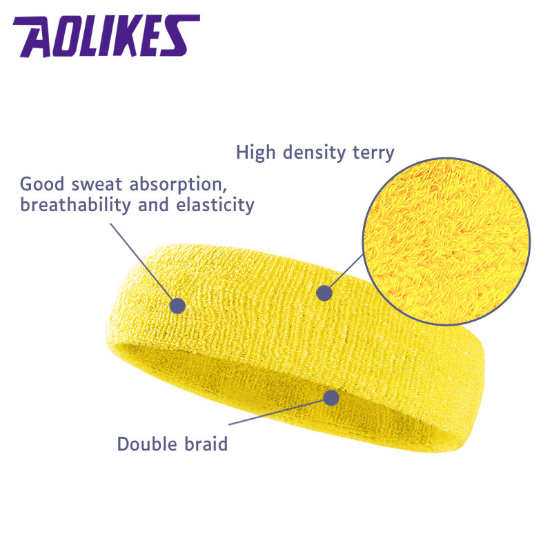 Aolikes 2106 Sweat-Absorbing Elastic Compression Headband