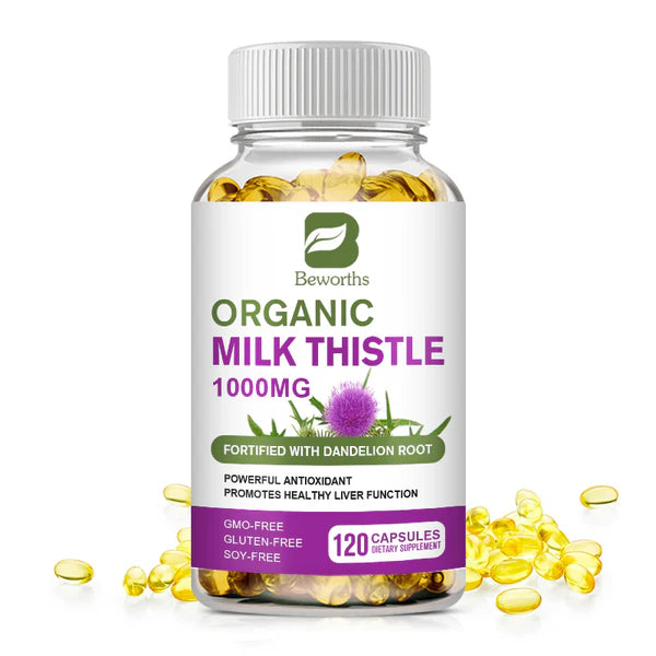 Beworths Milk Thistle Extract Capsules -Herbal Dietary Supplement 1000mg