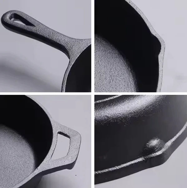 Happiness CAST IRON PAELLA SKILLET FRYING PAN - 30cm