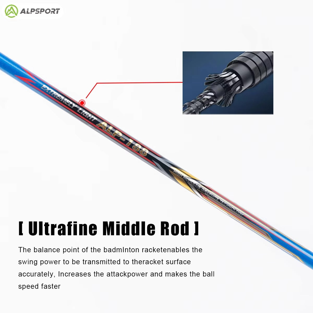 ALPSPORT AIR 10U G5 Carbon Fiber Badminton Racket (Single)