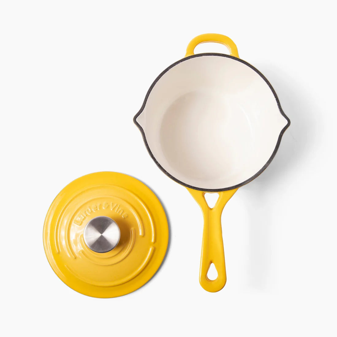Happiness ENAMELED CAST IRON KITCHENWARE PAN - YELLOW 42cm x 27.5 x 7.5cm / 2.4kg