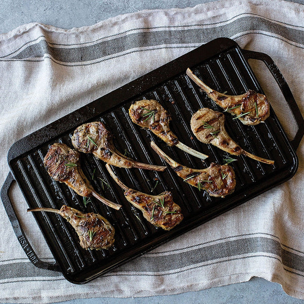 Happiness REVERSIBLE CAST IRON GRILL PAN