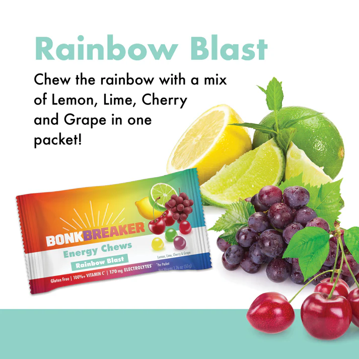BonkBreaker Electrolytes RAINBOW BLAST Energy Chews - 8ct. Packet