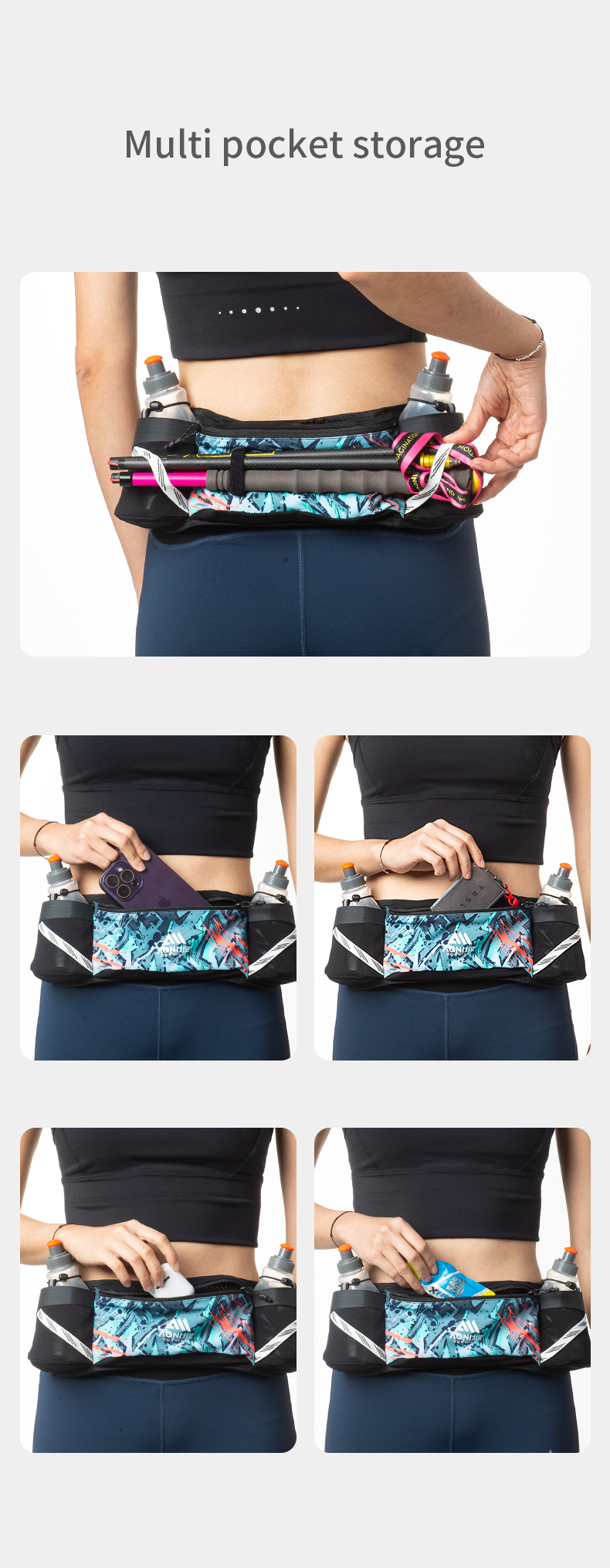 Aonijie W8125 SPORTS RUNNING BELT WAIST BAG - ORANGE