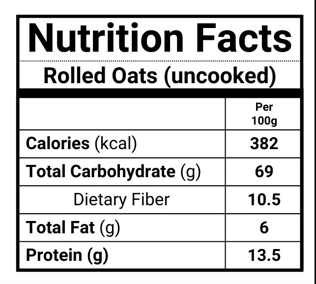 Old Fashion ROLLED OATS 1kg - the natural way as it suppose to be