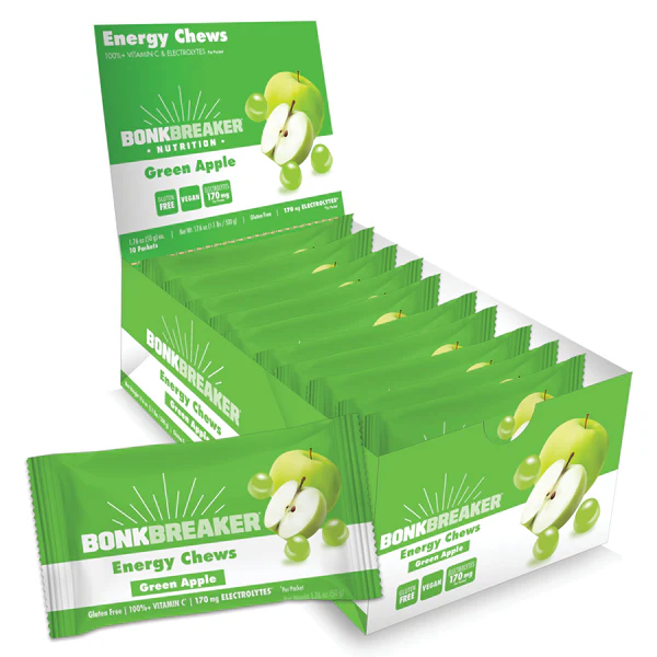 BonkBreaker Electrolytes GREEN APPLE Energy Chews - 8ct. Packet