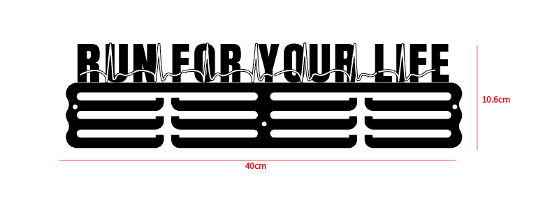 RUN FOR YOUR LIFE Medal Hanger (Metal)