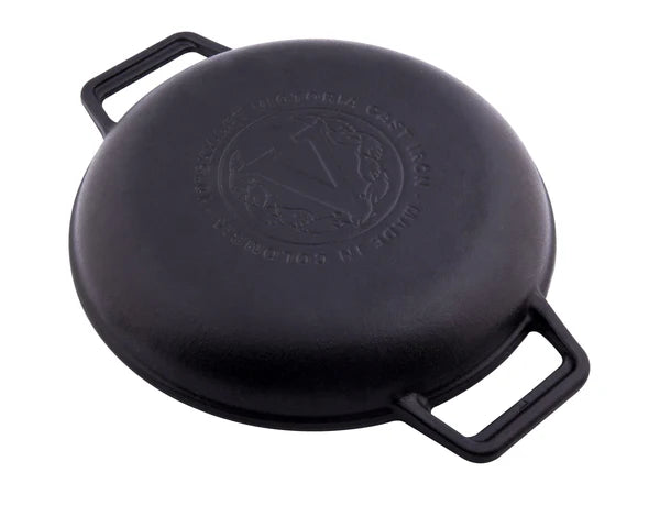 Happiness DUAL HANDLE CAST IRON FRYING PAN - 42cm x 3cm