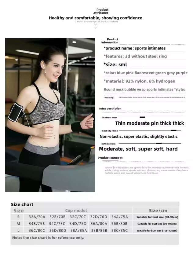Quick-drying Breathable Wire-free SPORTS BRA