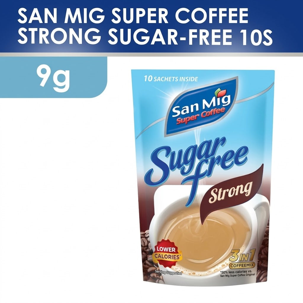 1 CASE - SAN MIG Super Coffee Strong Sugar-Free (SUP) (10g x 10sachet) - 30 packs