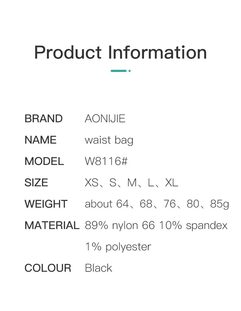 AONIJIE W8116 Outdoor Light Green Waist Belt Bag Light Weight