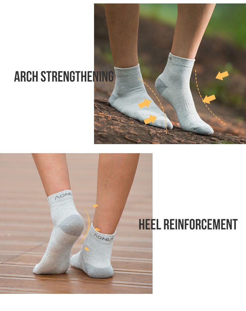 Aonijie E4835 Mid-tube Sports Socks 3 Pairs- Medium