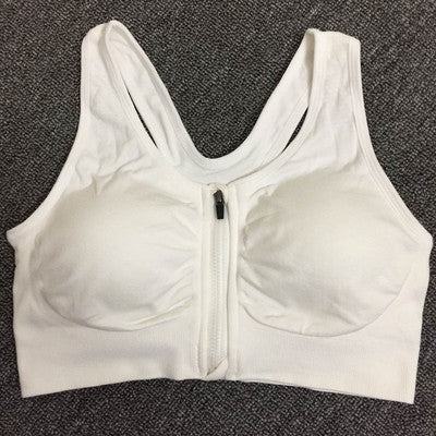 Women's SPORTS BRA Front Zipper Shock-proof Wire-free Breathable Material