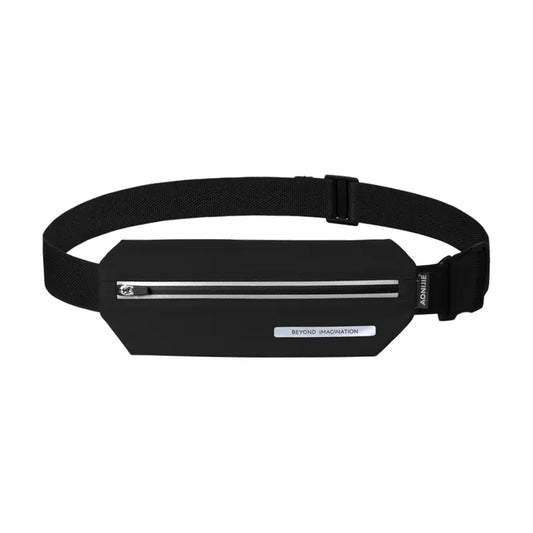 Aonijie W8129 Waterproof Sports Waist Bag Running Belt - BLACK