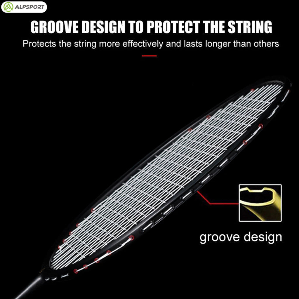 ALPSPORT XHP 6U/G4 26Lbs Carbon Fiber Badminton Racket (Single)