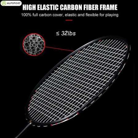 ALPSPORT XHP 6U/G4 26Lbs Carbon Fiber Badminton Racket (Single)