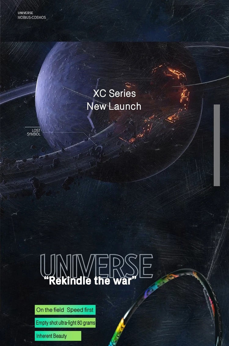 ALPSPORT XC 4U/G4 32Lbs Carbon Fiber Badminton Racket