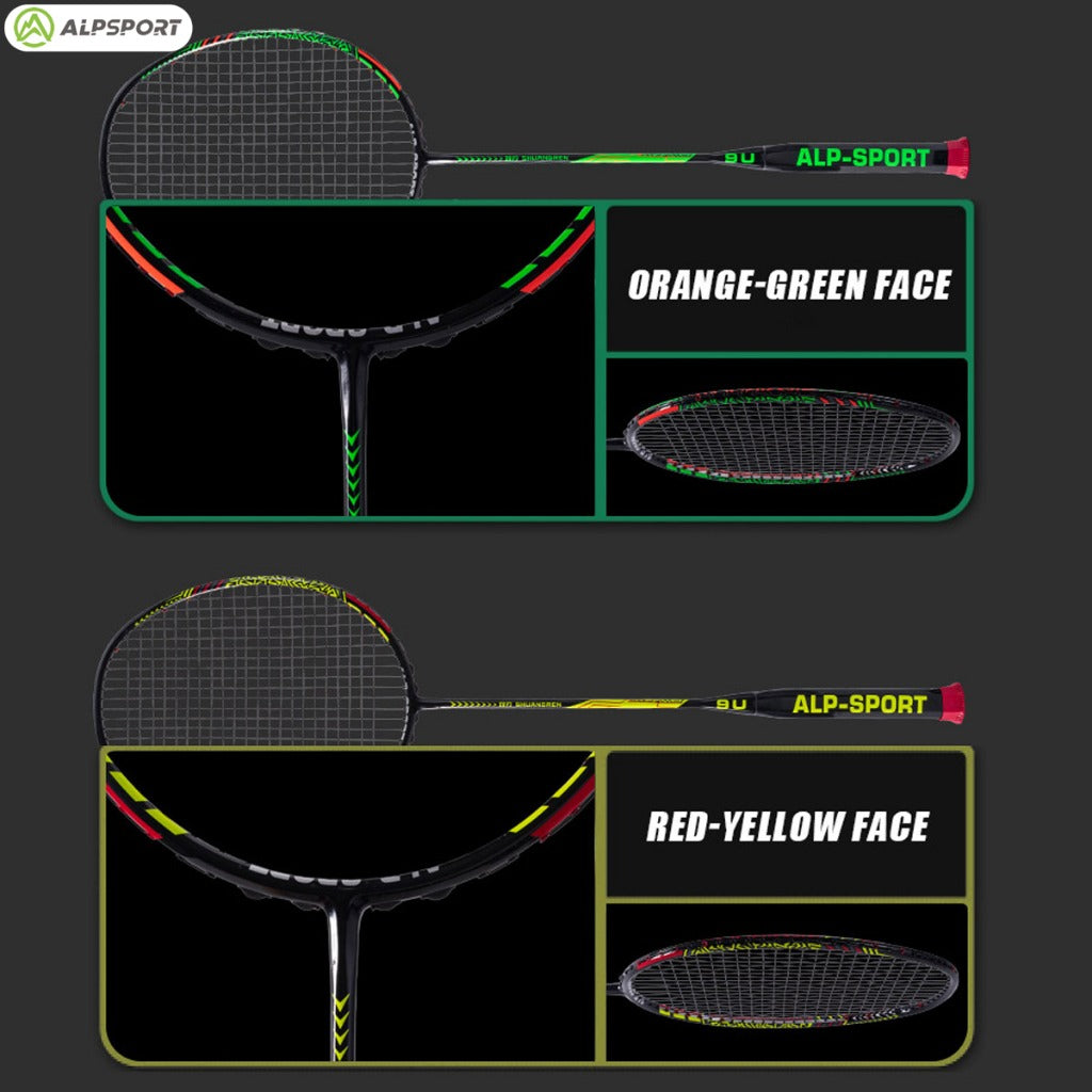 ALPSPORT SR 9U/G5 24-35Lbs Double-edged Carbon Fiber Badminton Racket