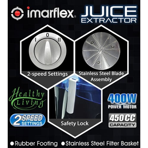 Imarflex IJE-5000 Juice Extractor - BLACK