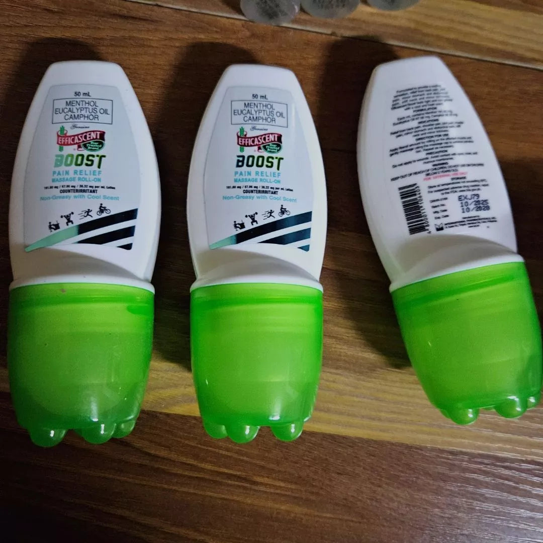 Efficascent Boost Pain Relief Massage Roll-on 50ml x 3pcs