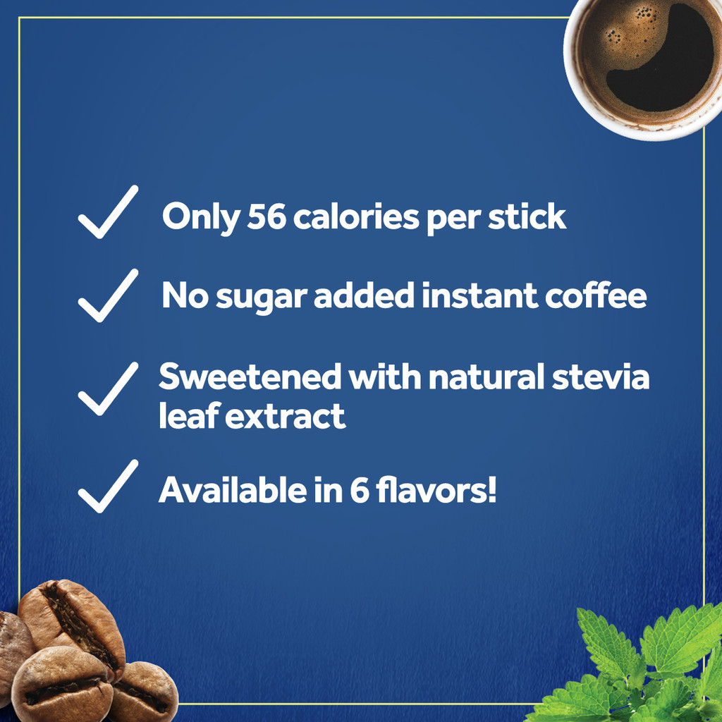1 CASE - EQUAL CAFE CARAMEL LATTE, 3-IN-1 Coffee Mix - Natural Stevia Sweetener - (10 Sticks x 12 Boxes)
