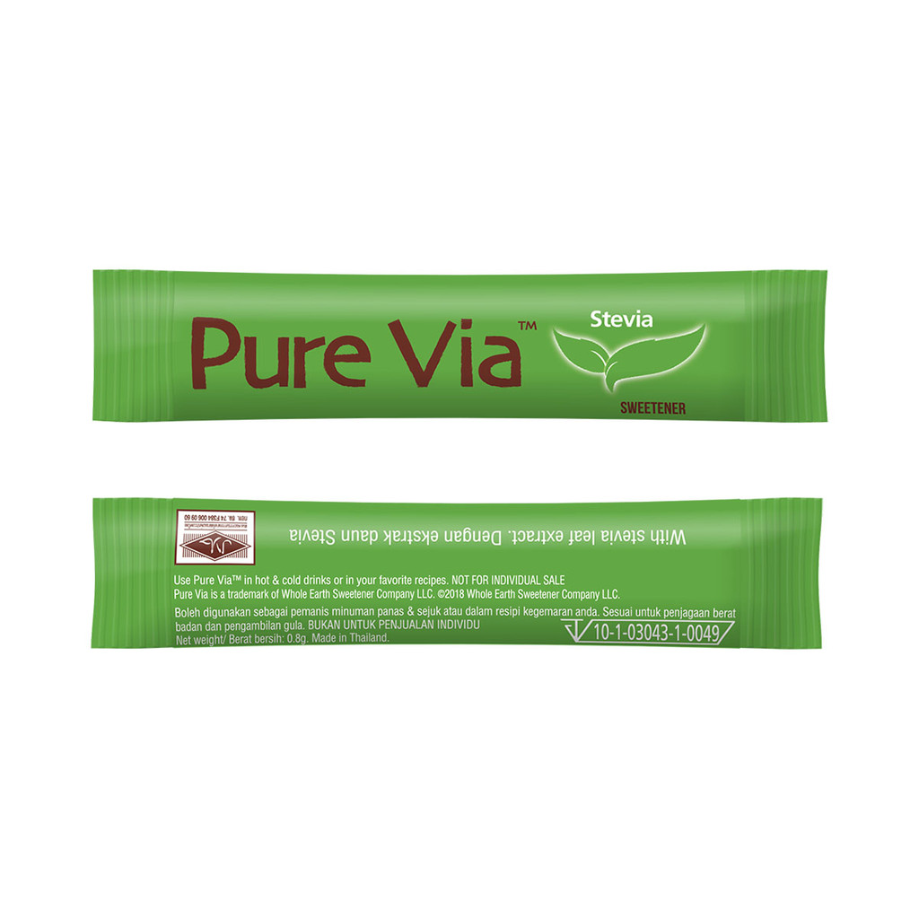 1 CASE - PURE VIA STEVIA 15 Zero Calorie Sweetener - Stevia Sweetener, Sugar Free - (15 Sticks x 36 Packs)