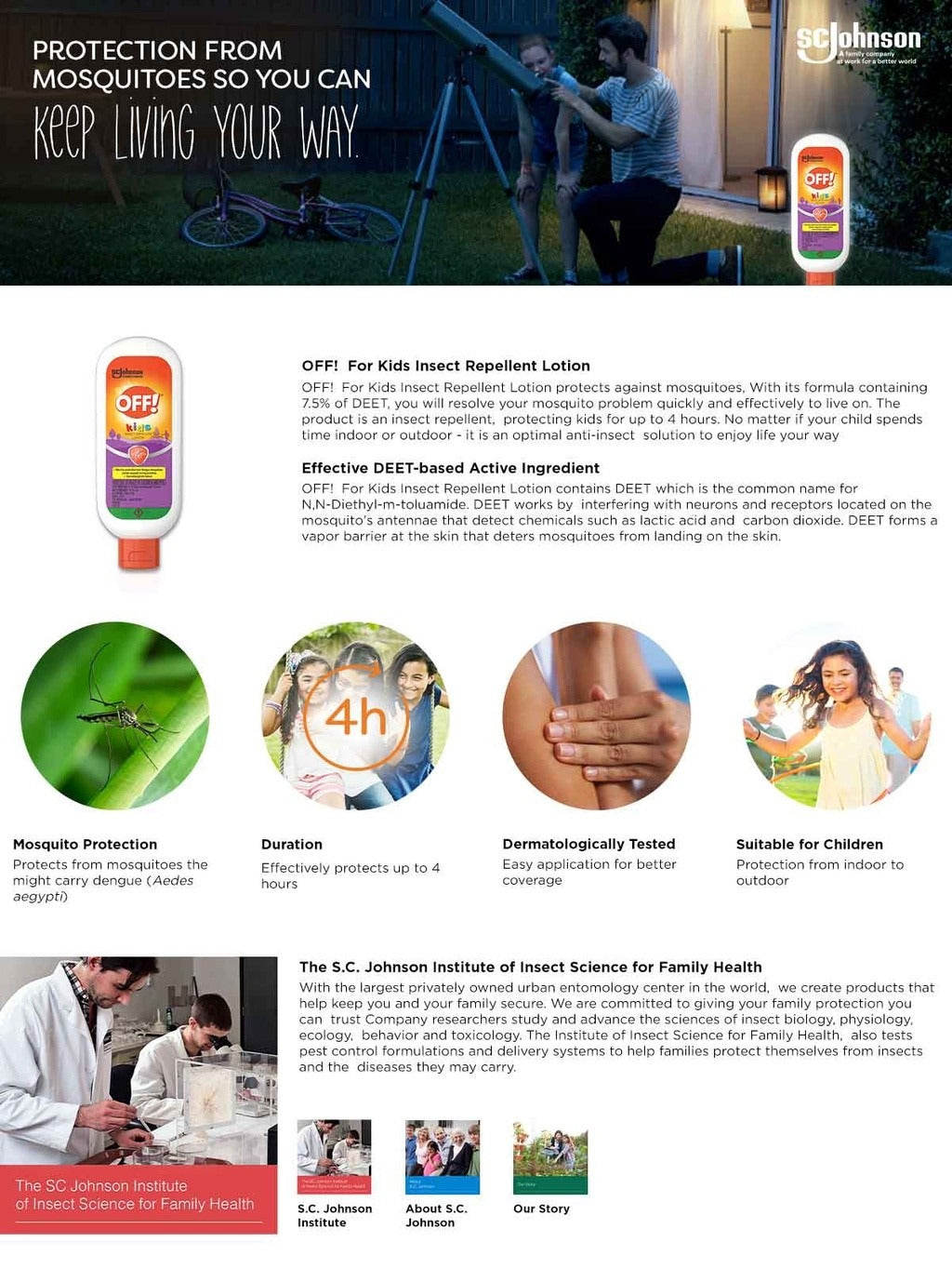 OFF! Insect Repellent Lotion for Kids- 100ml x 3 pcs