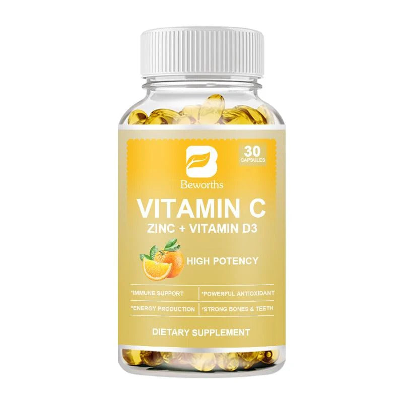 Beworths Vitamin C, Zinc & Vitamin D3 Capsule- 100mg
