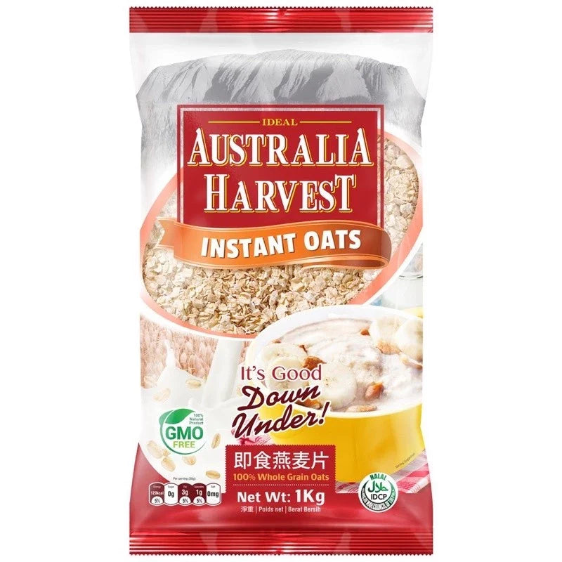 BULK - AUSTRALIA HARVEST Instant Oats 1kg x 15 (CASE)