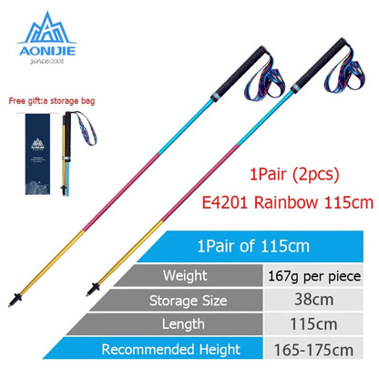 2 pcs Aonijie CARBON FIBER HIKING POLE E4201