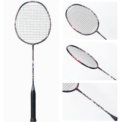 ALPSPORT HQ 6U/G5 Full Carbon Fiber Badminton Racket 24-32lbs - Black