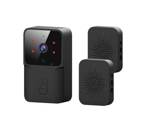 Smatrul Tuya Wireless Wi-Fi Doorbell Outdoor High-Definition Camera - BLACK [1 Button 2 Receivers]