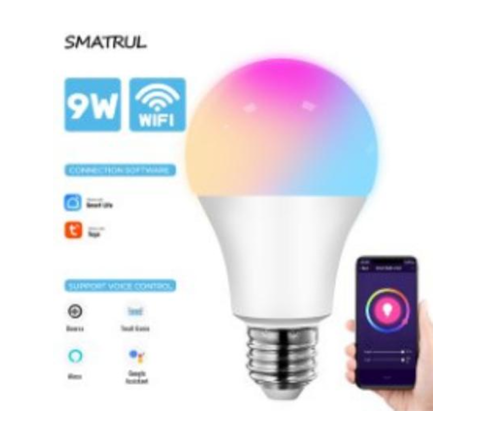 Tuya 9W E27 WiFi Light Bulb Smart Life LED 850LM RGB Lamp App Work with Alexa Google Home Dimmable Timer 110v 220v