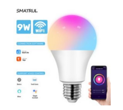 Tuya 9W E27 WiFi Light Bulb Smart Life LED 850LM RGB Lamp App Work with Alexa Google Home Dimmable Timer 110v 220v