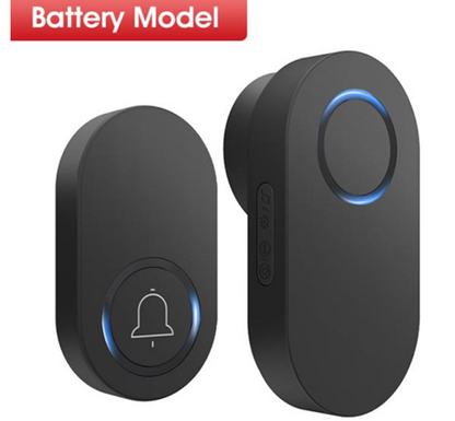 Smatrul WIRELESS DOOR BELL - BLACK BATTERY MODEL 1 Button / 1 Receiver