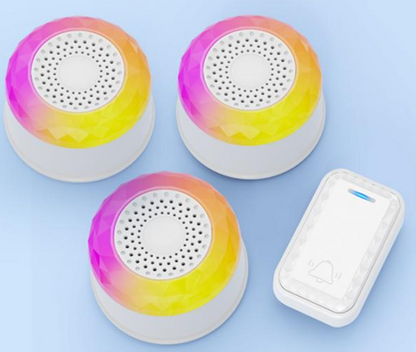 SMATRUL WIRELESS DOOR BELL - WHITE [1 BUTTON / 3 RECEIVERS]