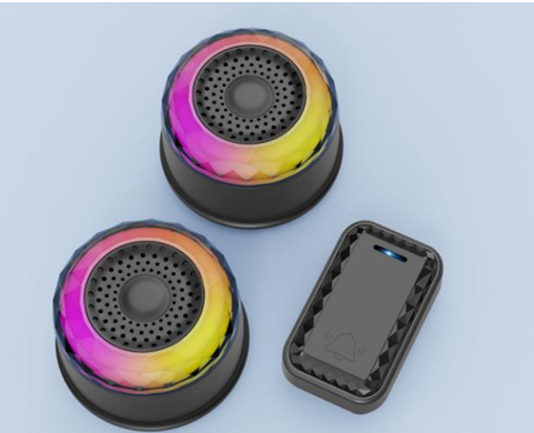 SMATRUL WIRELESS DOOR  BELL - BLACK [1 Button / 2 Receivers]
