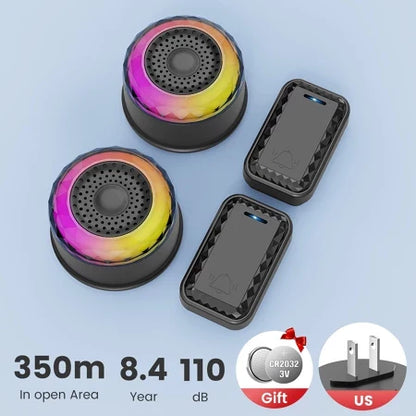 Smatrul WIRELESS DOOR BELL - Black [2 RECEIVERS / 2 BUTTONS]