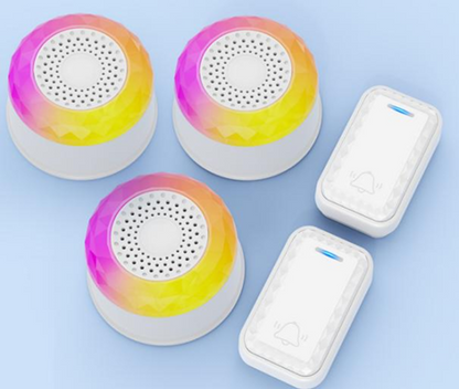 SMATRUL WIRELESS DOOR BELL - WHITE [2 BUTTON / 3 RECEIVERS]