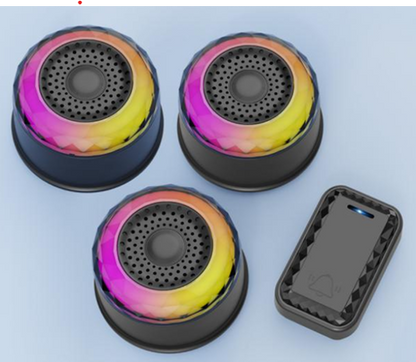 SMATRUL WIRELESS DOOR BELL - BLACK [1 BUTTON / 3 RECEIVERS]