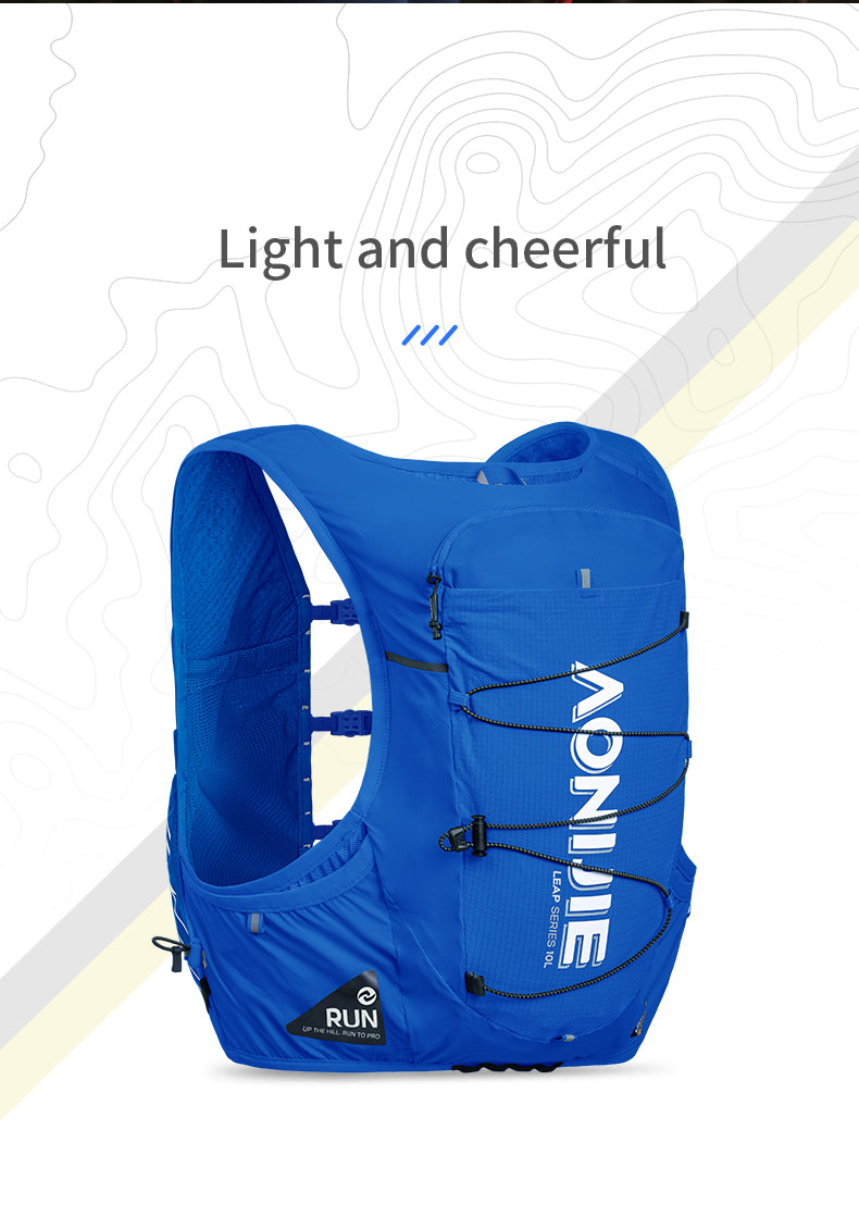 AONIJIE C9116 Sport Hydration Running Vest Backpack 10L - BLUE LARGE