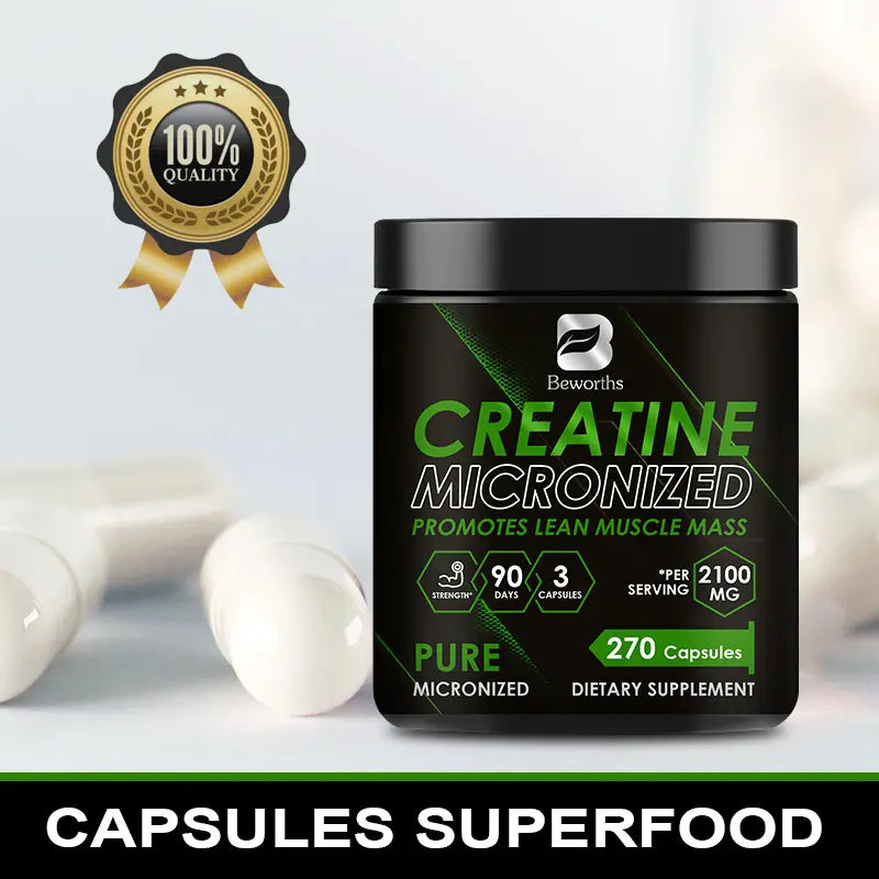 Beworths Creatine Monohydrate Capsules for Muscle Growth Supplement