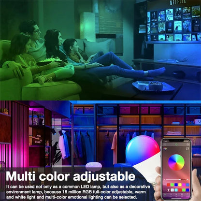 Tuya 10W E27 Wi-Fi Light Bulb Smart Life LED 850LM RGB Lamp App Work with Alexa Google Home Dimmable Timer 110v 220v