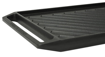 Happiness ENAMELED CAST IRON GRILL PLATE Matte Black - 54.7 x 26.5 x 2.6cm